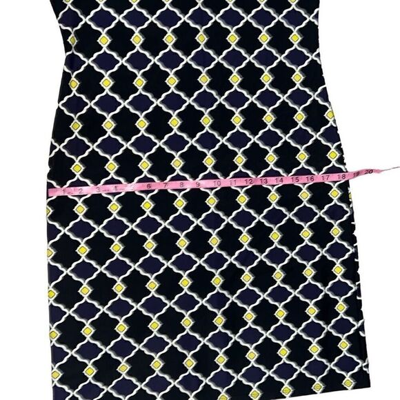 Jude Connally Quatrefoil Geometric Print Turtleneck Dress Packable Stretchy Sz S - Picture 7 of 10